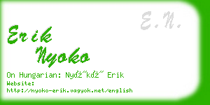 erik nyoko business card